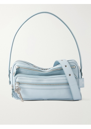 Acne Studios - Camero Party Logo-detailed Leather Shoulder Bag - Blue - One size