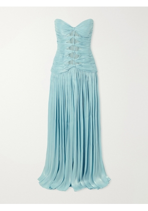Costarellos - Minari Strapless Lurex-georgette Gown - Blue - FR 34,FR 36,FR 38