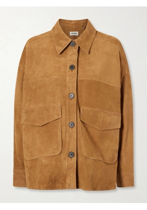 ARMA - Kaylee Paneled Suede Jacket - Brown - EU 32,EU 34,EU 36,EU 38,EU 40,EU 42