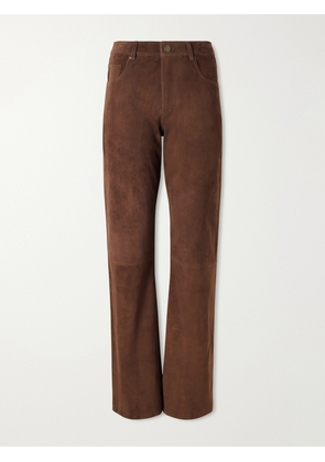 ARMA - Jean Suede Straight-leg Pants - Brown - EU 32,EU 34,EU 36,EU 38,EU 40,EU 42