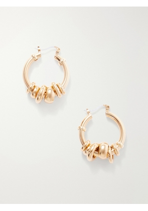 Laura Lombardi - Radda Gold-toned Bead-embellished Hoop Earrings - One size