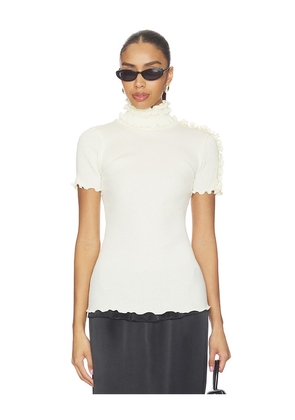 OperaSPORT Viola Seamless Top in White. Size S. Also in XS, M, L, XL, XXL.