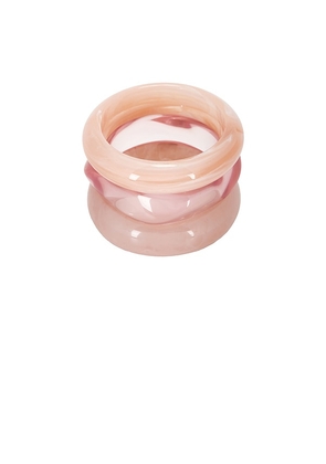 Luv AJ The Formentera Bangle Set in Pink.