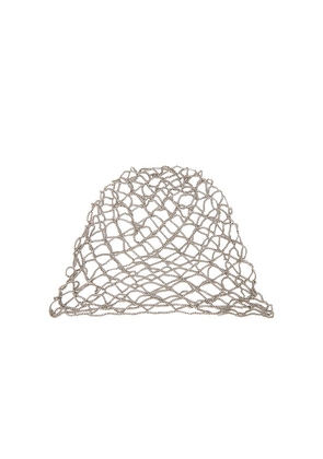 LELET NY Chain Cap in Metallic Silver.