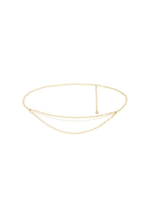 LELET NY Chain And Pearl Belt in Metallic Gold.