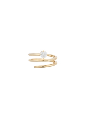 Lili Claspe Bloom Wrap Ring in Metallic Gold. Size 5. Also in 6, 7, 8.