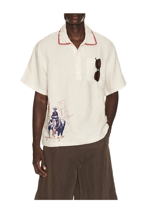 OAS Bronco Girona Shirt in Cream. Size S. Also in L, M, XL/1X.