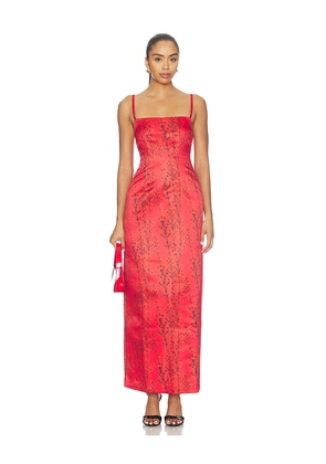 Muma World Aka Sukara Stellio Maxi Dress in Red. Size XS. Also in S, M, L.