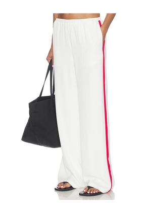 SNDYS Reed Contrast Pant in White. Size L. Also in XS, S, M.