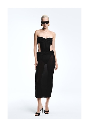 REVOLVE LOS ANGELES Colette Midi Dress in Black. Size XS. Also in XXS, S, M, L, XL.