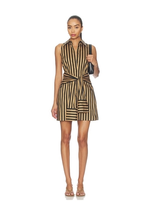 SIMONMILLER Inna Sleeveless Poplin Mini Dress in Multi. Size XS. Also in S, M, L, XL.