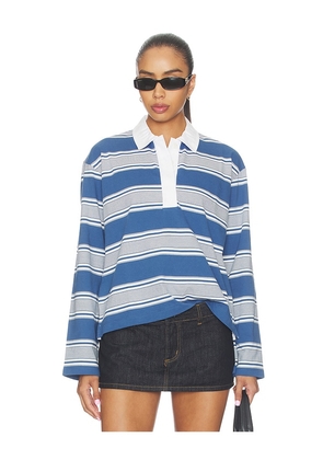 Rag & Bone Kelly Stripe Polo Long Sleeve in Multi. Size XXS. Also in XS, S, M, L.
