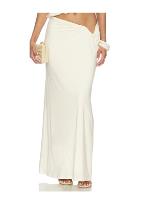SNDYS Alia Maxi Skirt in Cream. Size XXS. Also in XS, S, M, L.