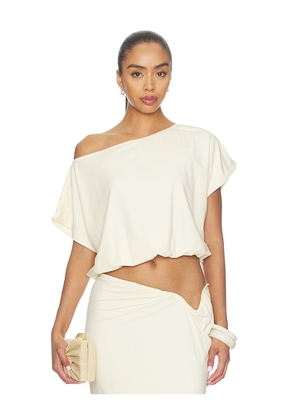 SNDYS Alia Top in Cream. Size XXS. Also in XS, S, M, L, XL.