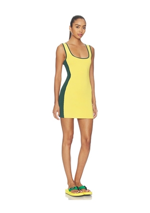 SNDYS Anika Knit Mini Dress in Yellow. Size XXS. Also in XS, S, M, L, XL.