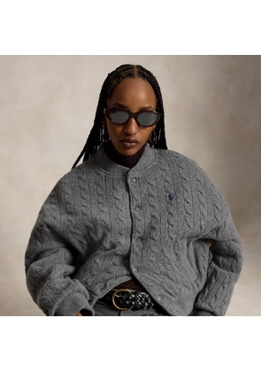 Cable-Knit Wool-Cashmere Jacket