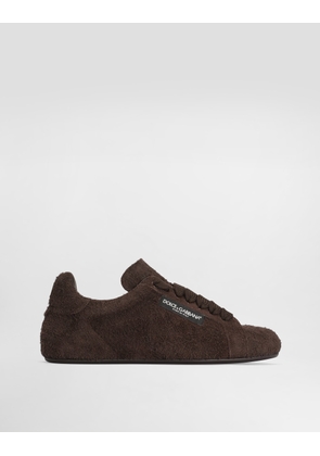 Dolce & Gabbana Split Leather Portofino Soft - Man Sneakers Brown 41