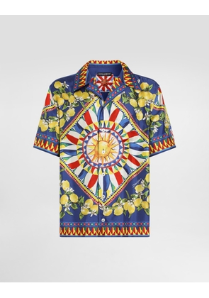 Dolce & Gabbana Carretto-print Hawaii Silk Twill Shirt - Man Shirts Multicolor 44