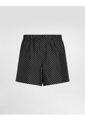 Dolce & Gabbana Polka Dot-print Silk Twill Boxer Shorts - Man Underwear And Loungewear Multicolor 5