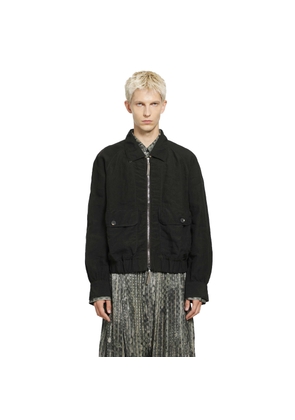 Puppytooth Cropped Aviator Jacket
