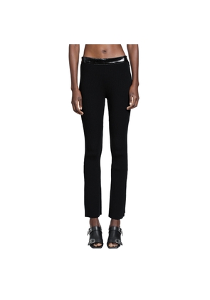 Vinyl And Knit Flare Pants