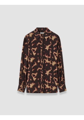 Rieu Tortoiseshell Crepe Blouse - 34