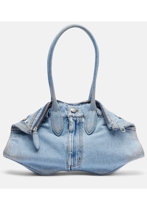 McQueen Manta Medium denim shoulder bag