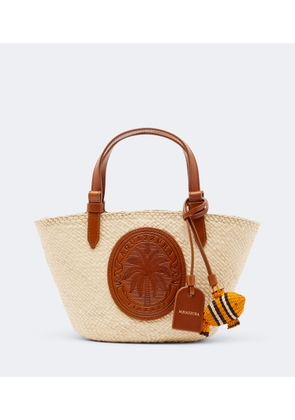 Aquazzura Tropical Mini raffia tote bag