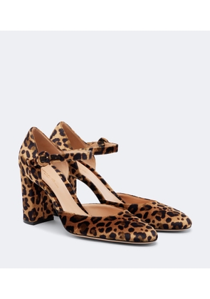Gianvito Rossi Leopard-print velvet pumps