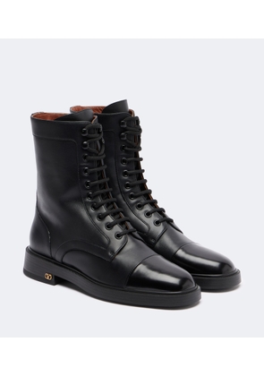 Valentino Garavani VLogo lace-up leather combat boots