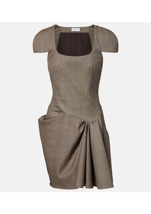 McQueen Draped gathered minidress