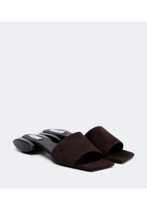 Alaia Ellipse suede mules