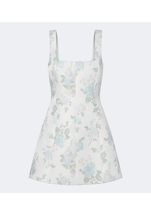 Markarian Floral lame brocade minidress