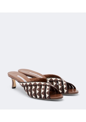 Manolo Blahnik Trofesamu knitted mules