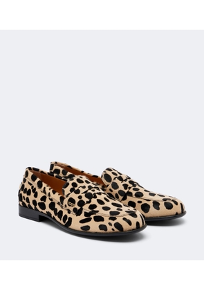Tod's Gommino leopard print calf hair driving shoes