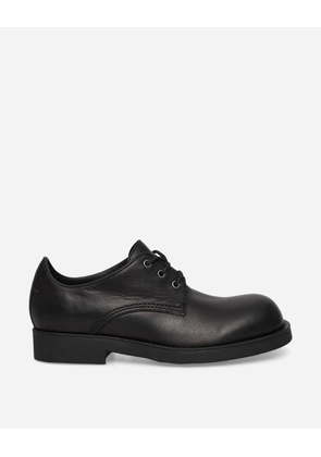 Leather Biker Lace-Up Shoes Black