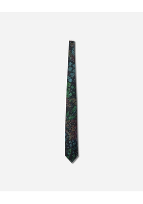 Printed Silk Tie Petrol