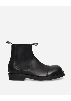 Leather Biker Chelsea Boots Black