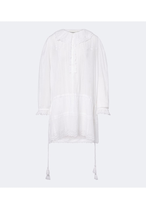Marant Etoile Lenora embroidered cotton voile minidress