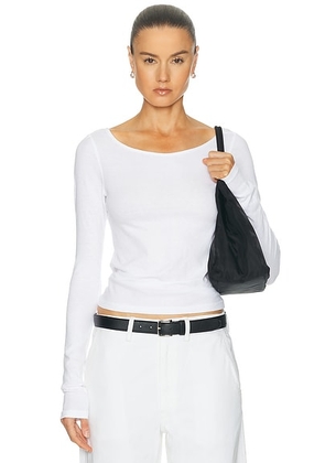 RE/DONE Monroe Tee in Optic White - White. Size S (also in XS, M, L).