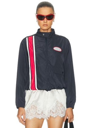 MOTHER The Second Wind Jacket in Break The Ice - Navy. Size XL (also in XS, S, M, L).