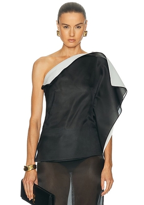Rohe Sculptural Double Layered Top in Black - Black. Size 36 (also in 34, 38, 40, 42).