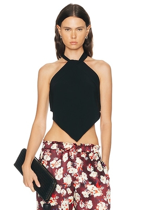RABANNE Halterneck Top in Black - Black. Size 40 (also in 38).