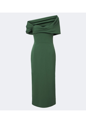 Carolina Herrera Off-shoulder wool-blend cocktail dress
