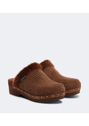 Brunello Cucinelli Monili suede clogs