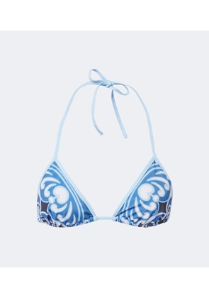 La DoubleJ Printed bikini top