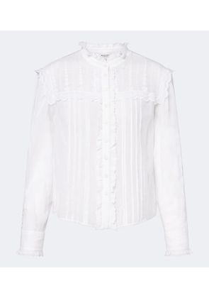 Marant Etoile Lonzie embroidered cotton voile blouse