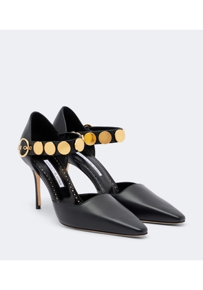 Manolo Blahnik Morgana studded leather pumps