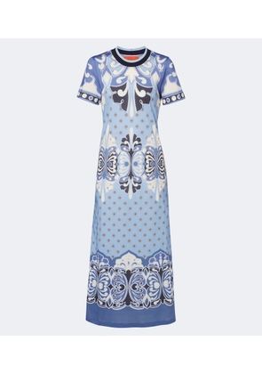 La DoubleJ Sporty Swing printed cotton jersey midi dress