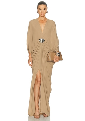 SILVIA TCHERASSI Fiore Tunic Dress in Sand - Brown. Size M (also in S).